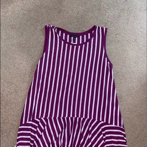 Striped High-Low Shirt